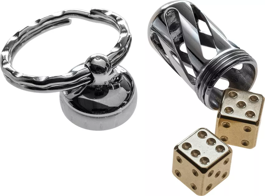 Acorn Dice Set of 2 Brass