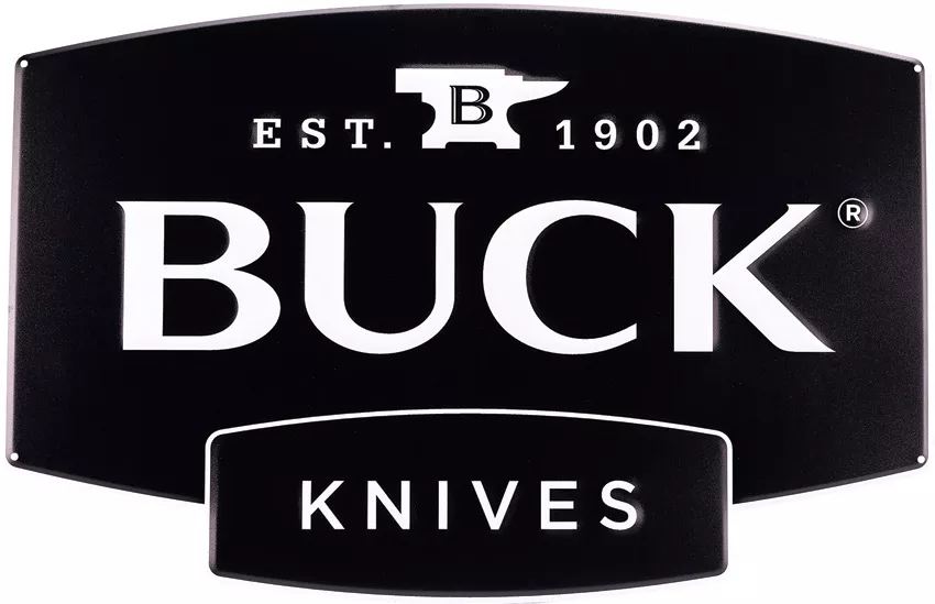 Buck Logo Tin Tacker Sign