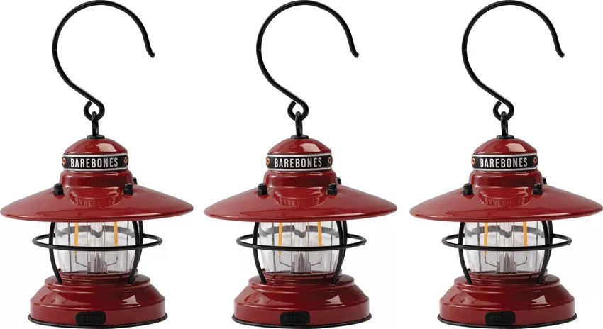 Edison Mini Lantern Red 3pk