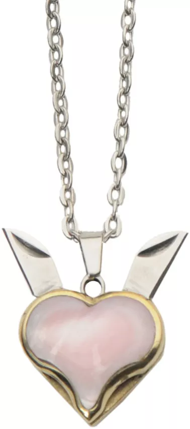 Pink Heart Blade Necklace