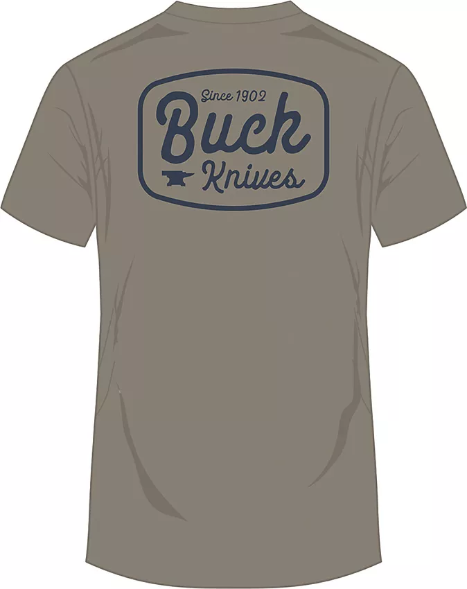 Round Badge T-Shirt Gray LG