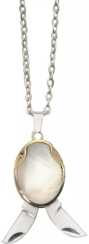 White Shell Blade Necklace