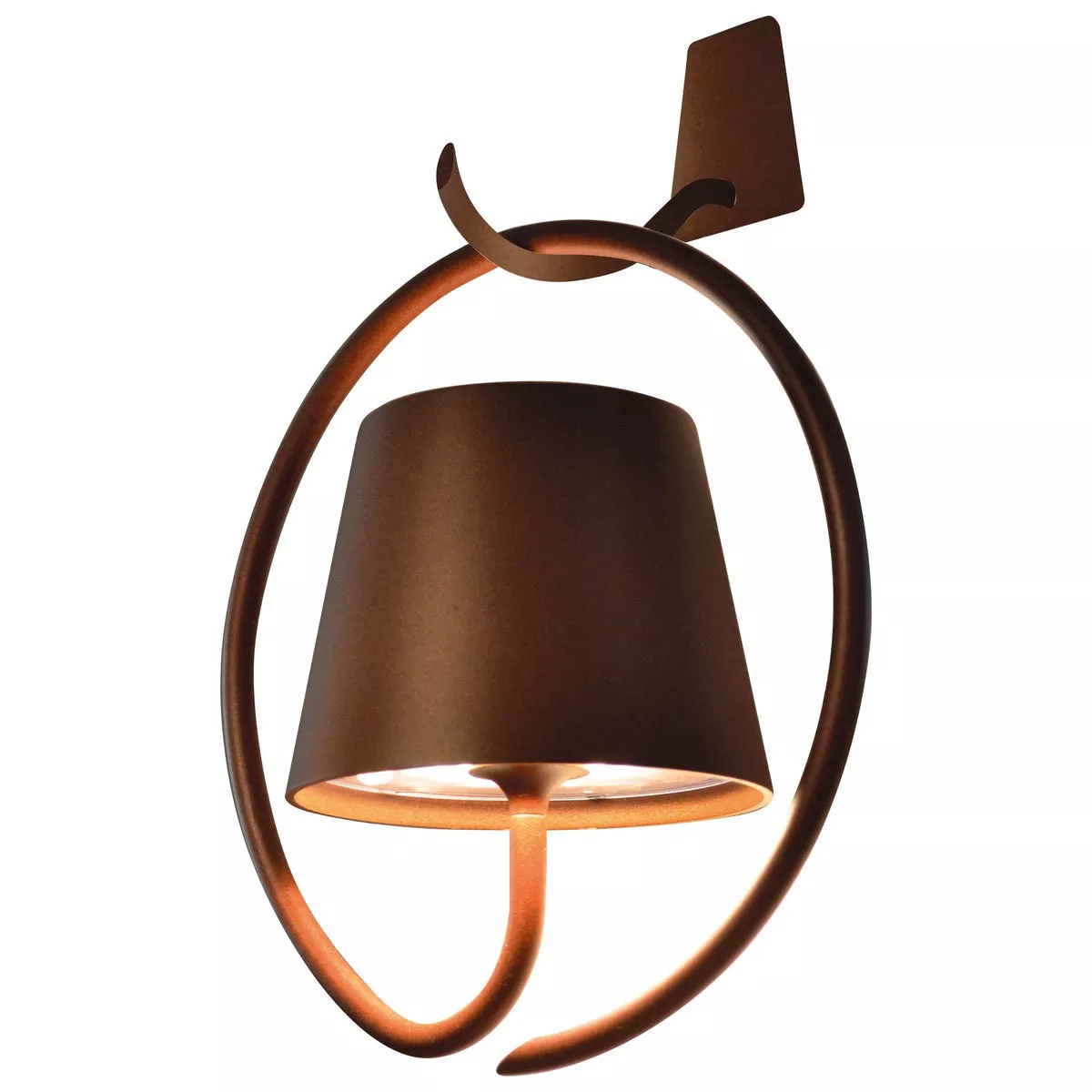 Zafferano Poldina Wall Magnetic Lamp w/ Bracket LD0689R4 Rust